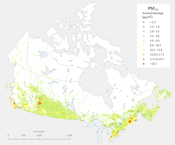 Outdoor Air Pollution - Environmental Exposures - CAREX Canada