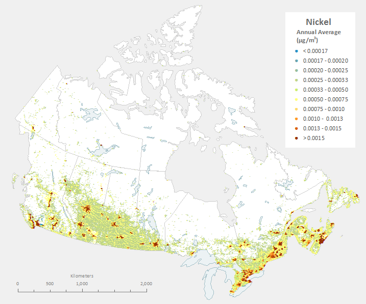 Nickel - Environmental Exposures - CAREX Canada